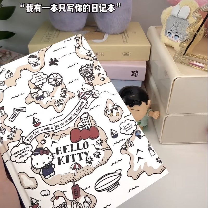 Hello Kitty Planner, High-Quality Aesthetic Student Notebook, Cute Girly Hardcover With Colored Pages For Studying And Journaling - Image 1